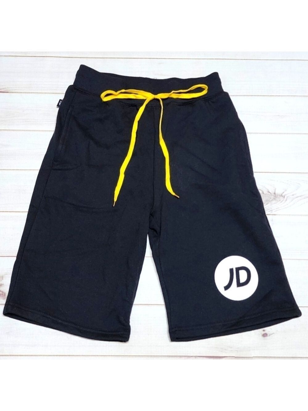New FPS Apparel Unisex Long Style Black Fleece Shorts Size Small